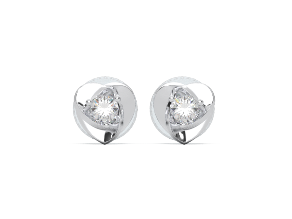 Heart-Shaped 18K Gold Earing
