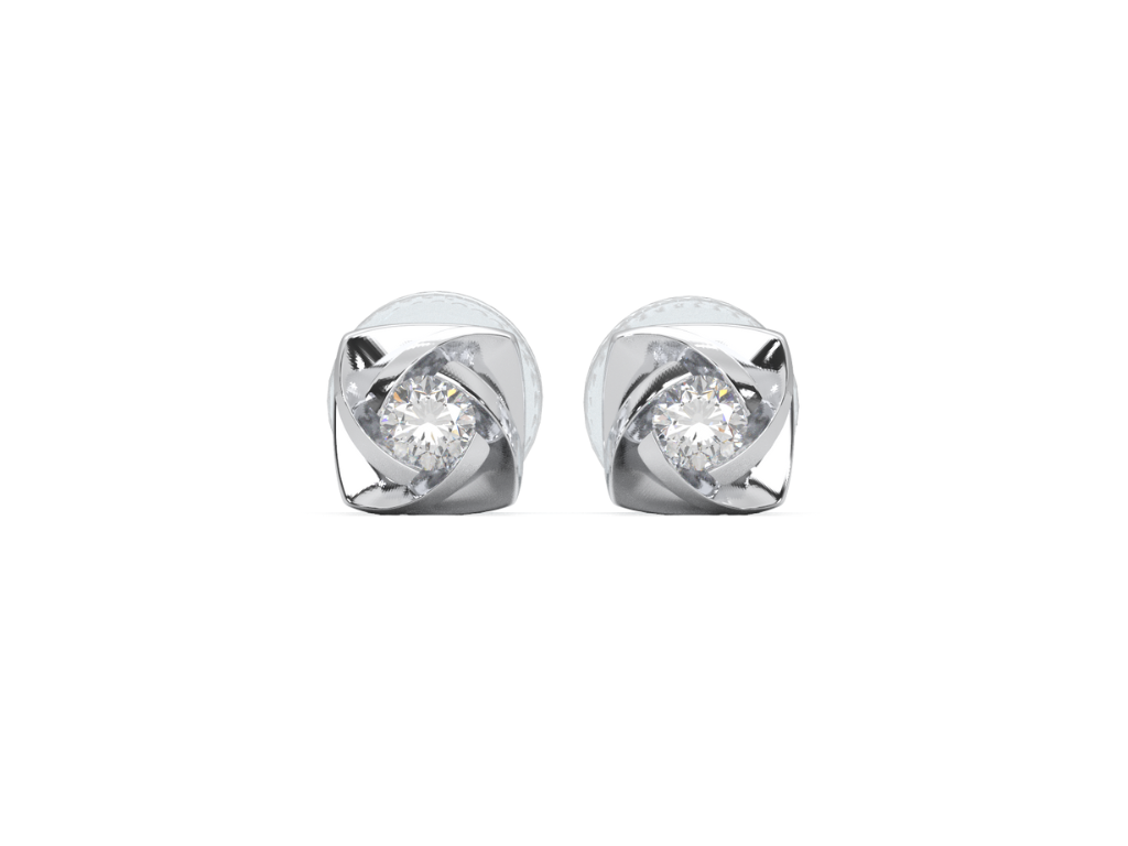 Square Petal 18K Gold Earing