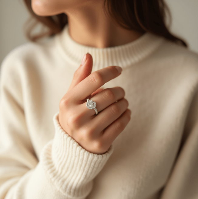 Luxury Rings Close-Up – Elegant Lab Diamond