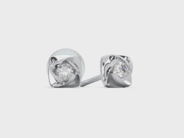 Square Petal 18K Gold Earing