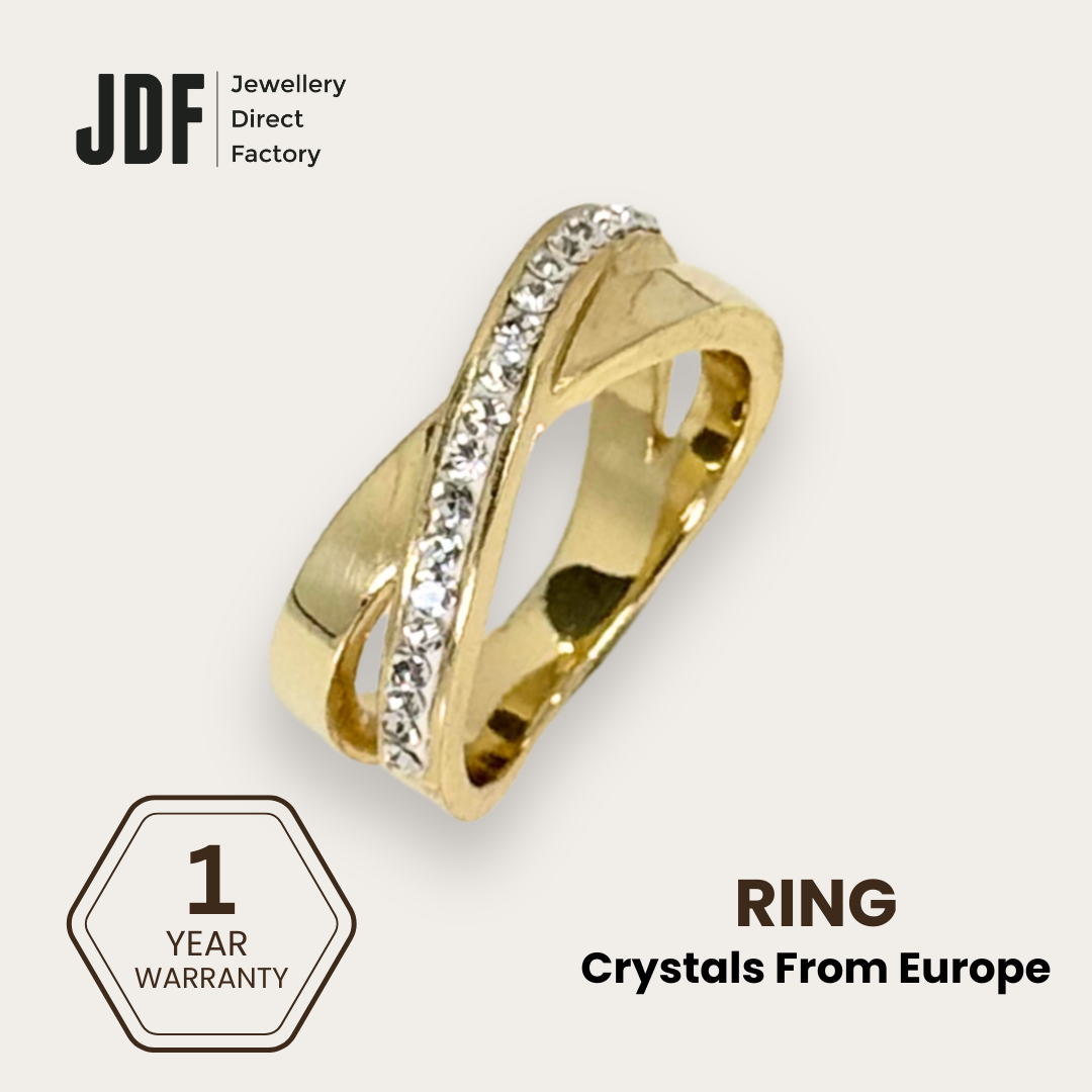 Infinity Crystal Embrace Ring with Crystal From Europe