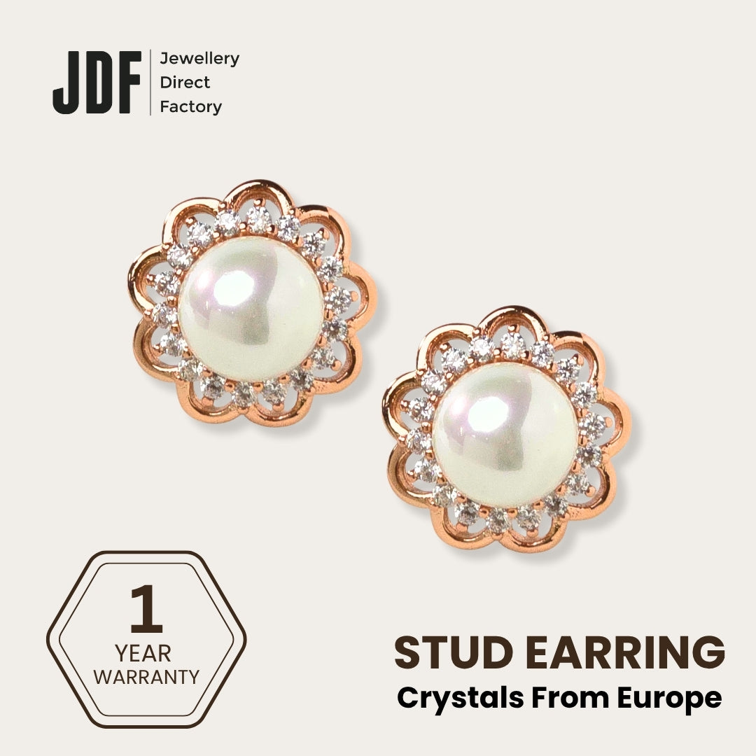 Flower Pearl Stud Earring
