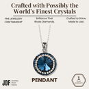 18mm Rivoli SW Blue Pendant with Crystal From Europe, Crystal Pendant, Blue, Crystal From Europe, One-Year Warranty - Jewellery Direct Factory in alabaster background