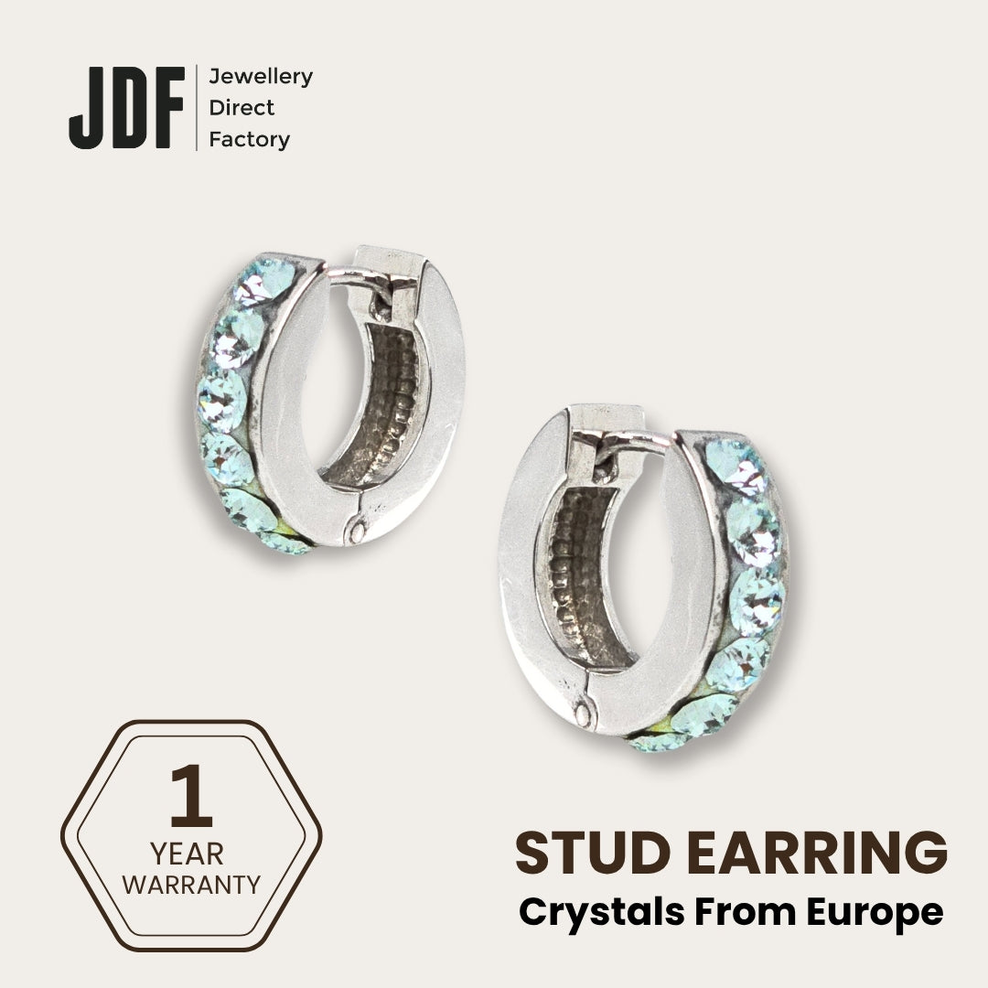 Huggies Earring with Crystals from Europe
