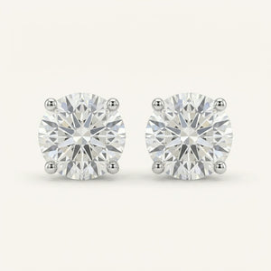 Classic 4-Prong 18k Lab Diamond Earstud