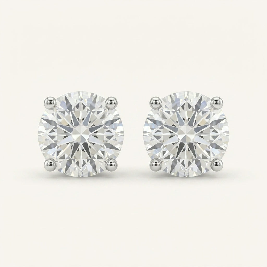 Classic 4-Prong 18k Lab Diamond Earstud