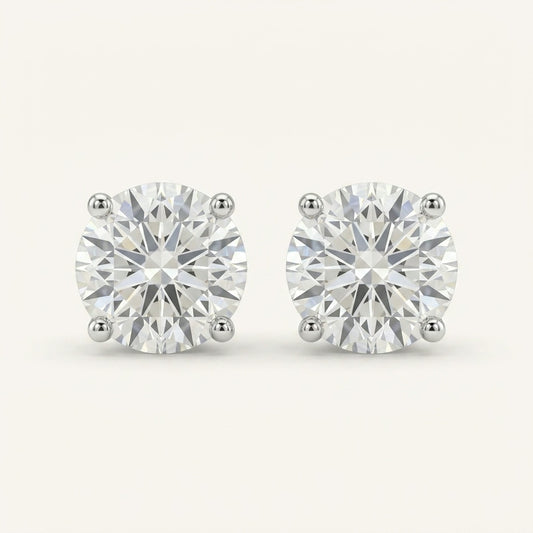 Classic 4-Prong 18k Lab Diamond Earstud