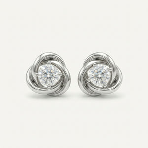 Trinity Interlock 18K Gold Earing
