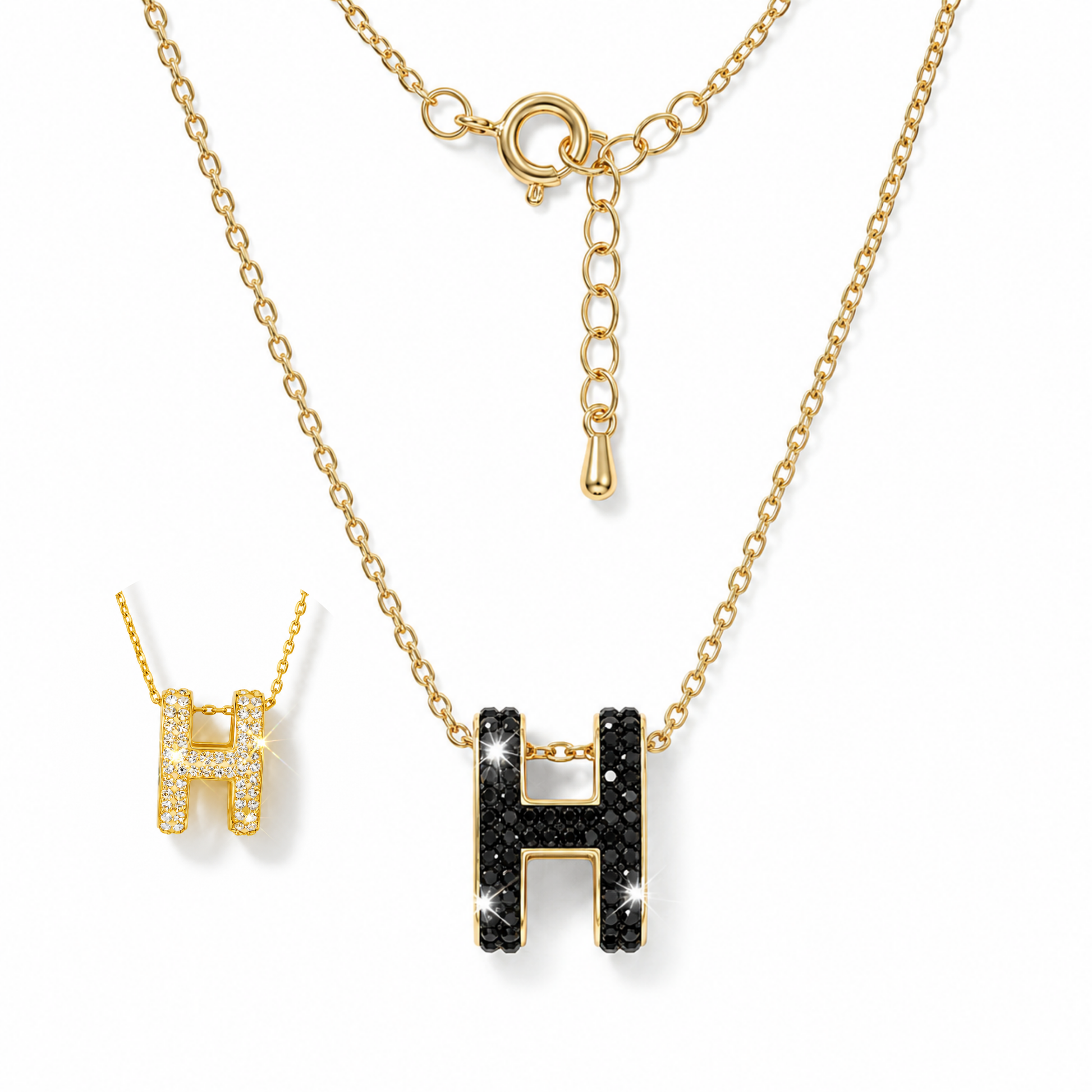 Big Pop H Pendant with Crystal From Europe