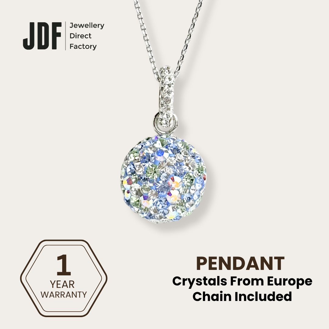 Elegant Dome Pendant with Crystals from Europe