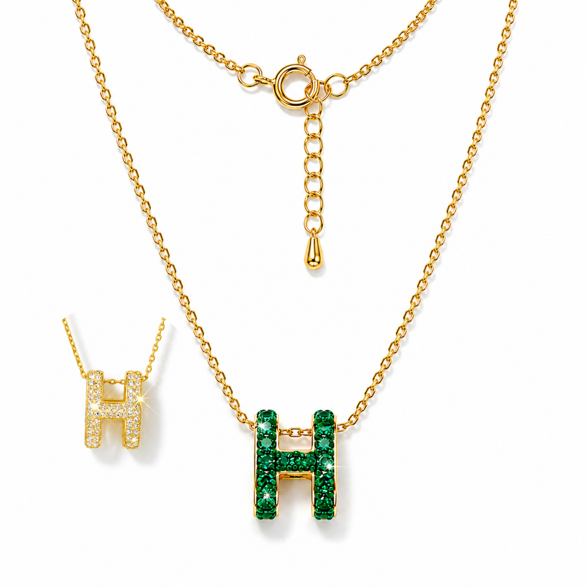Big Pop H Pendant with Crystal From Europe