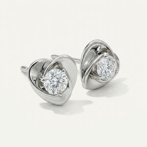 Heart-Shaped 18K Gold Earing