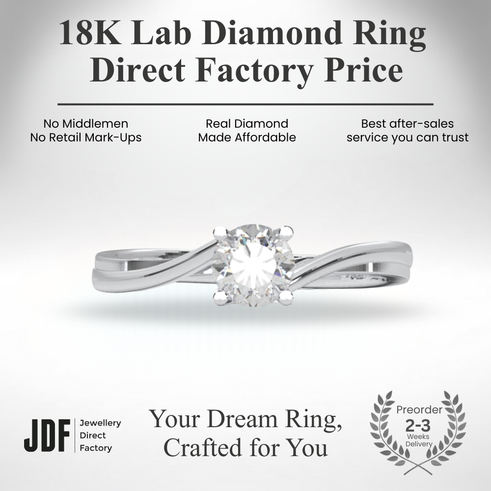 4 Prongs Swirl Band Ring