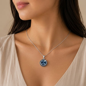 18mm Rivoli SW Blue Pendant