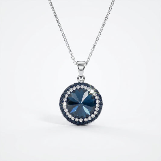 18mm Rivoli SW Blue Pendant