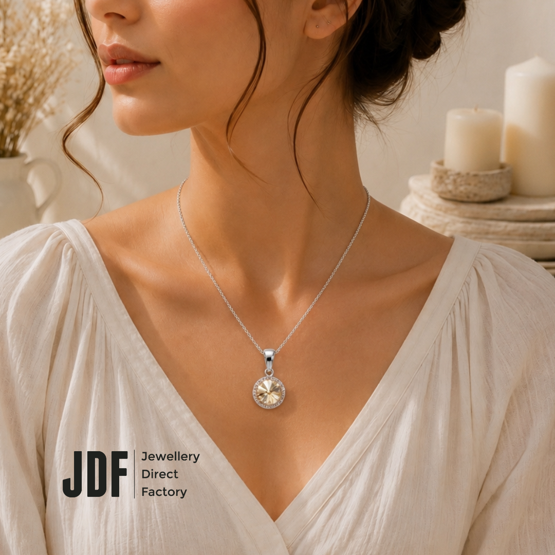 14mm Rivoli SW Rosegold Pendant