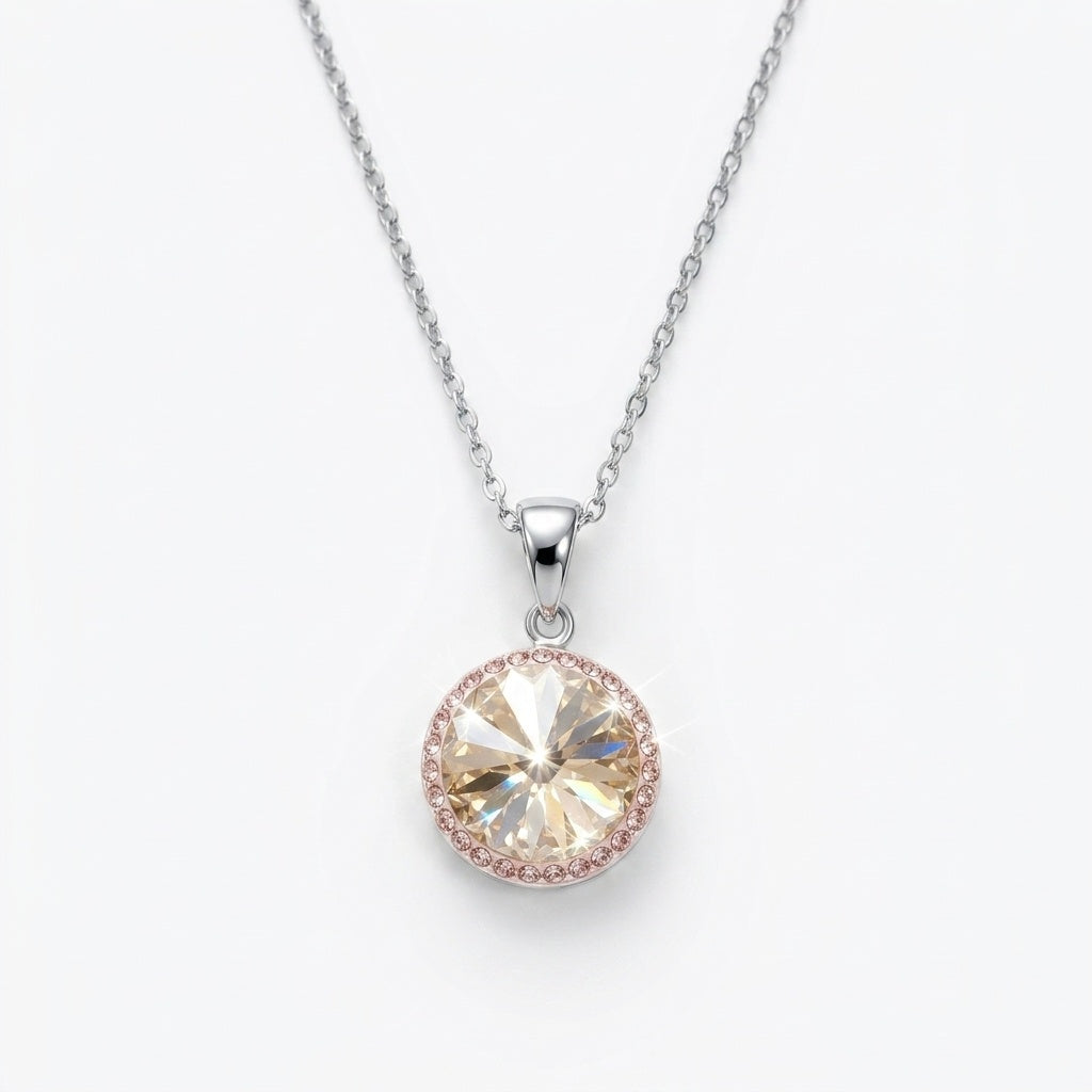 14mm Rivoli SW Rosegold Pendant