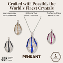 Atlantic Wave Pendant with Crystal From Europe, Crystal Pendant, Blue Black Purple Gold, Crystal From Europe, One-Year Warranty - Jewellery Direct Factory in alabaster background