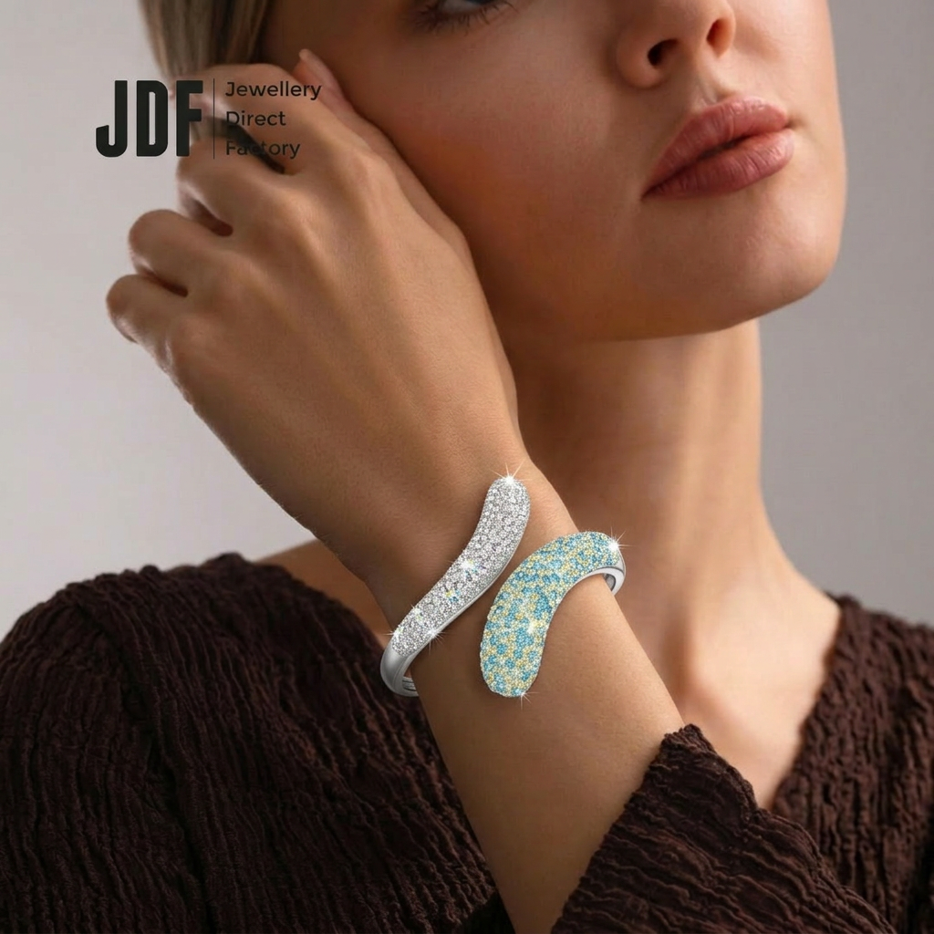Dazzle Duo European Crystal Bangle