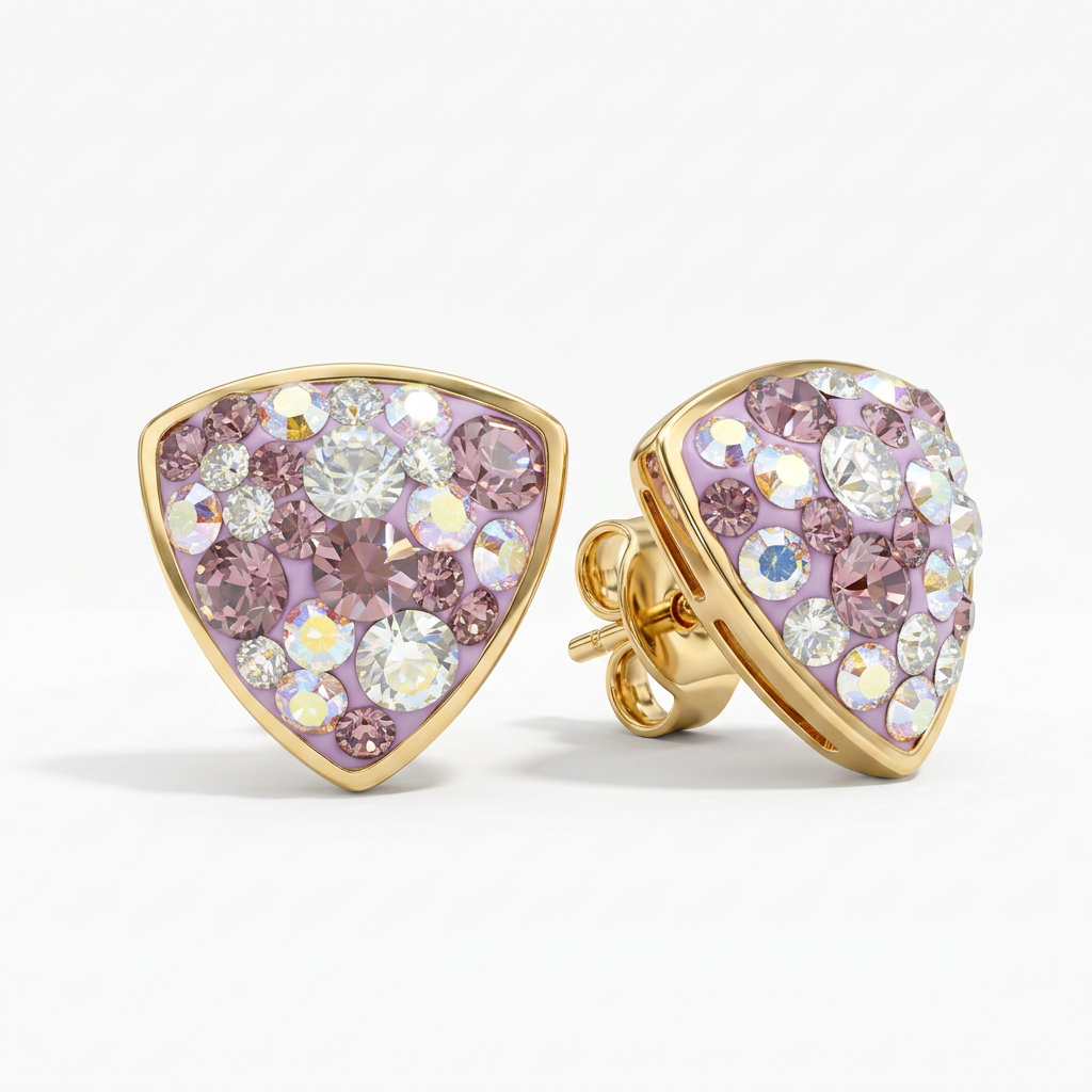 Aurora Shield Earrings with Crystals from Europe