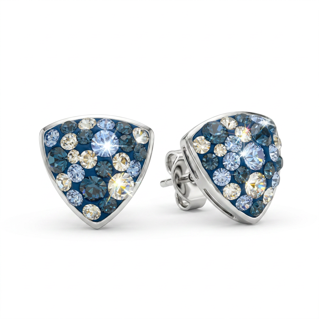 Aurora Shield Earrings with Crystals from Europe