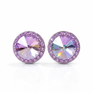 Halo Round Stud with Crystals from Europe