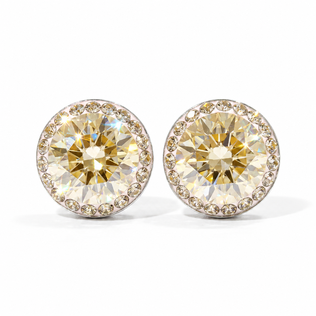 Halo Round Stud with Crystals from Europe