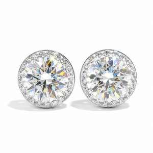 Halo Round Stud with Crystals from Europe