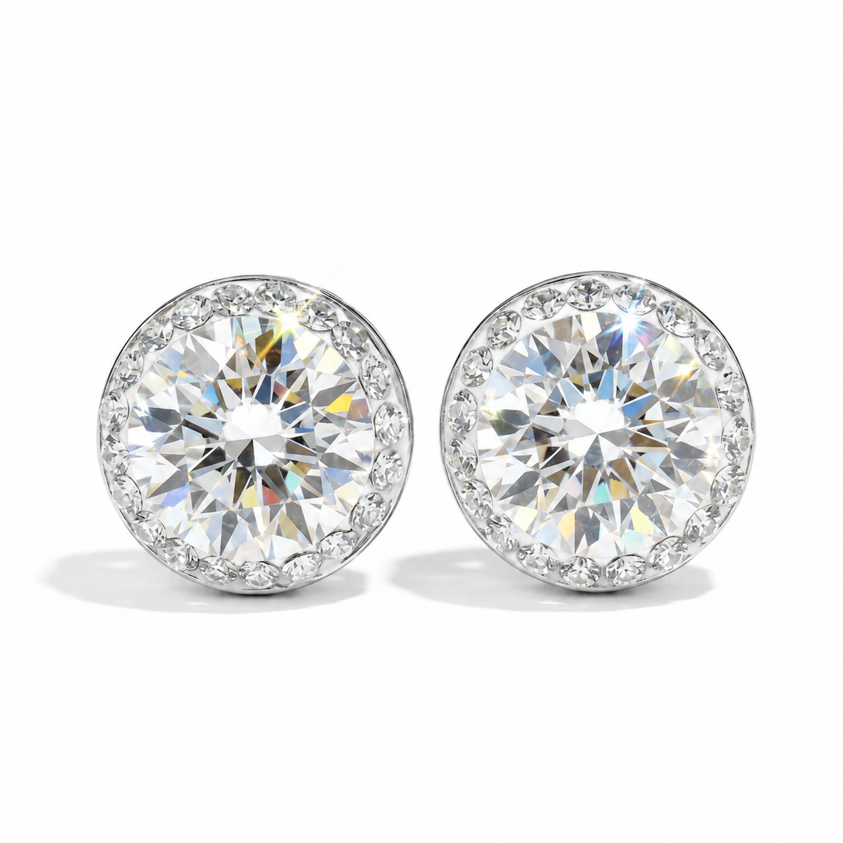 Halo Round Stud with Crystals from Europe