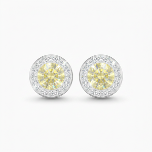 Mini Halo Round Stud with Crystals from Europe