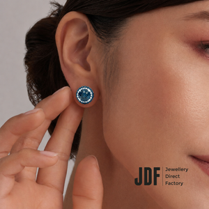 Double Halo Stud Earing with Crystals From Europe