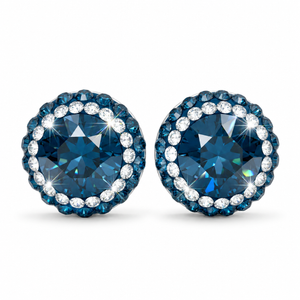 Double Halo Stud Earing with Crystals From Europe