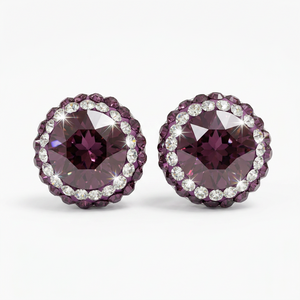 Double Halo Stud Earing with Crystals From Europe