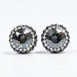 Double Halo Stud Earing with Crystals From Europe