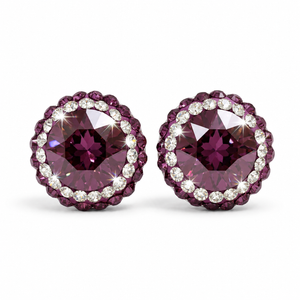 Double Halo Stud Earing with Crystals From Europe