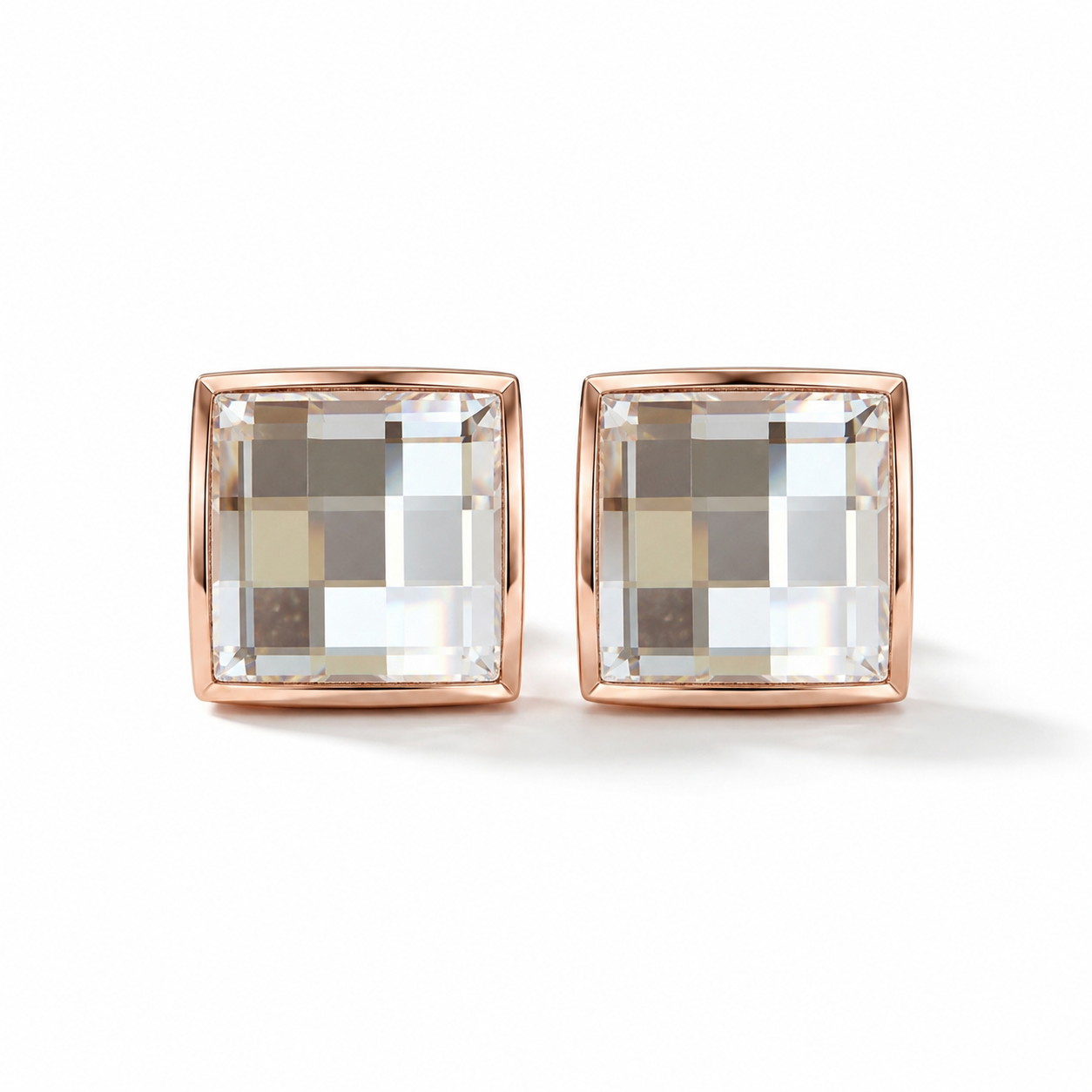 13mm Chessboard Square Earring