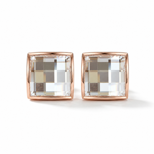 13mm Chessboard Square Earring
