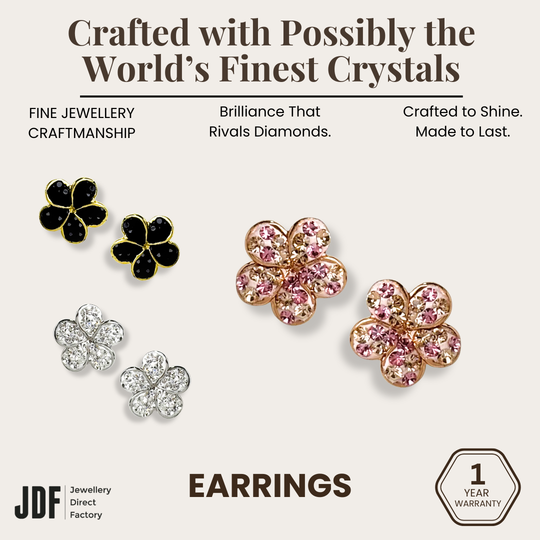 Sakura Stud with Crystal From Europe