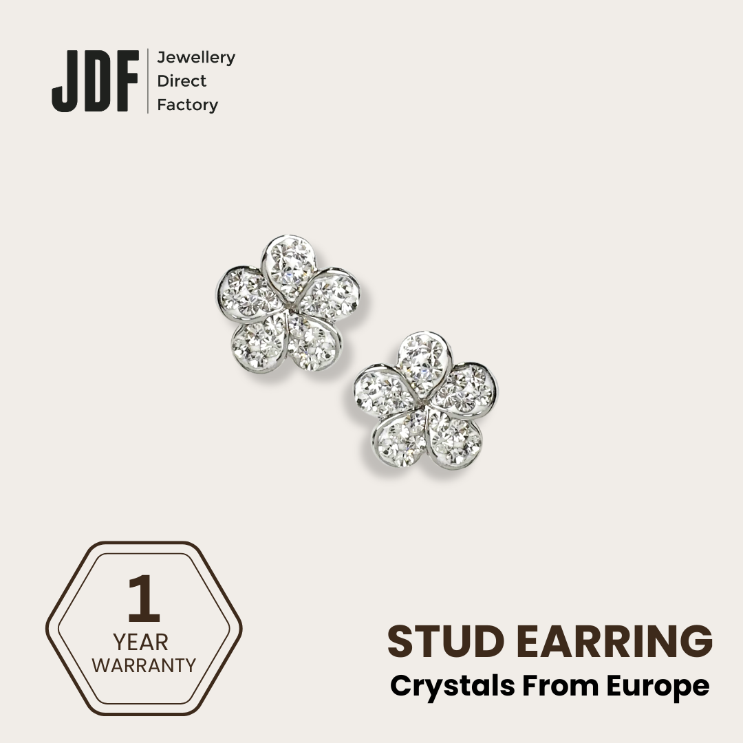 Sakura Stud with Crystal From Europe