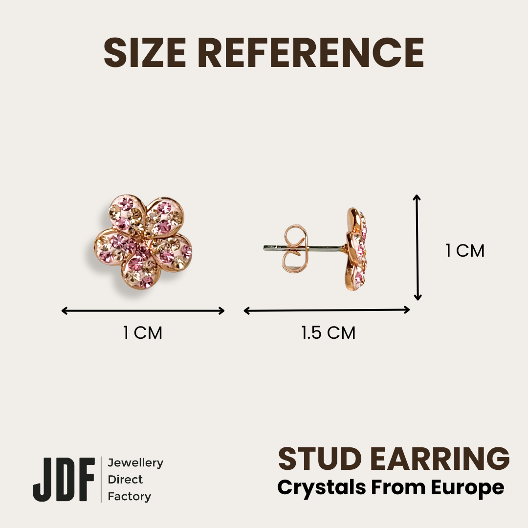 Sakura Stud with Crystal From Europe