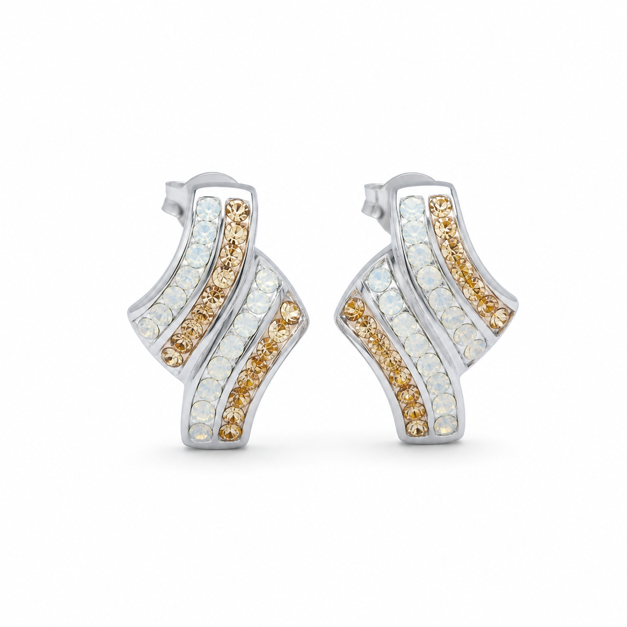 Elegance Twist Earring with Crystals from Europe