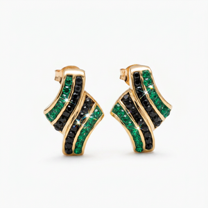 Elegance Twist Earring with Crystals from Europe