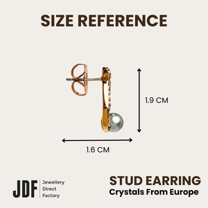 Pearl Earring with Crystal From Europe