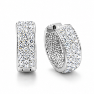 Huggie Hoops with Crystals From Europe