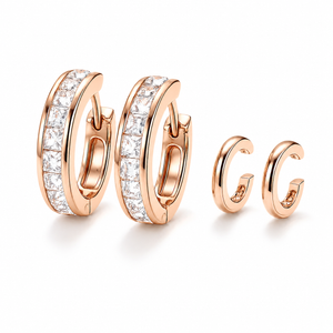 Luna Halo Convertible Earrings with Crystals from Europe