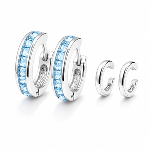 Luna Halo Convertible Earrings with Crystals from Europe