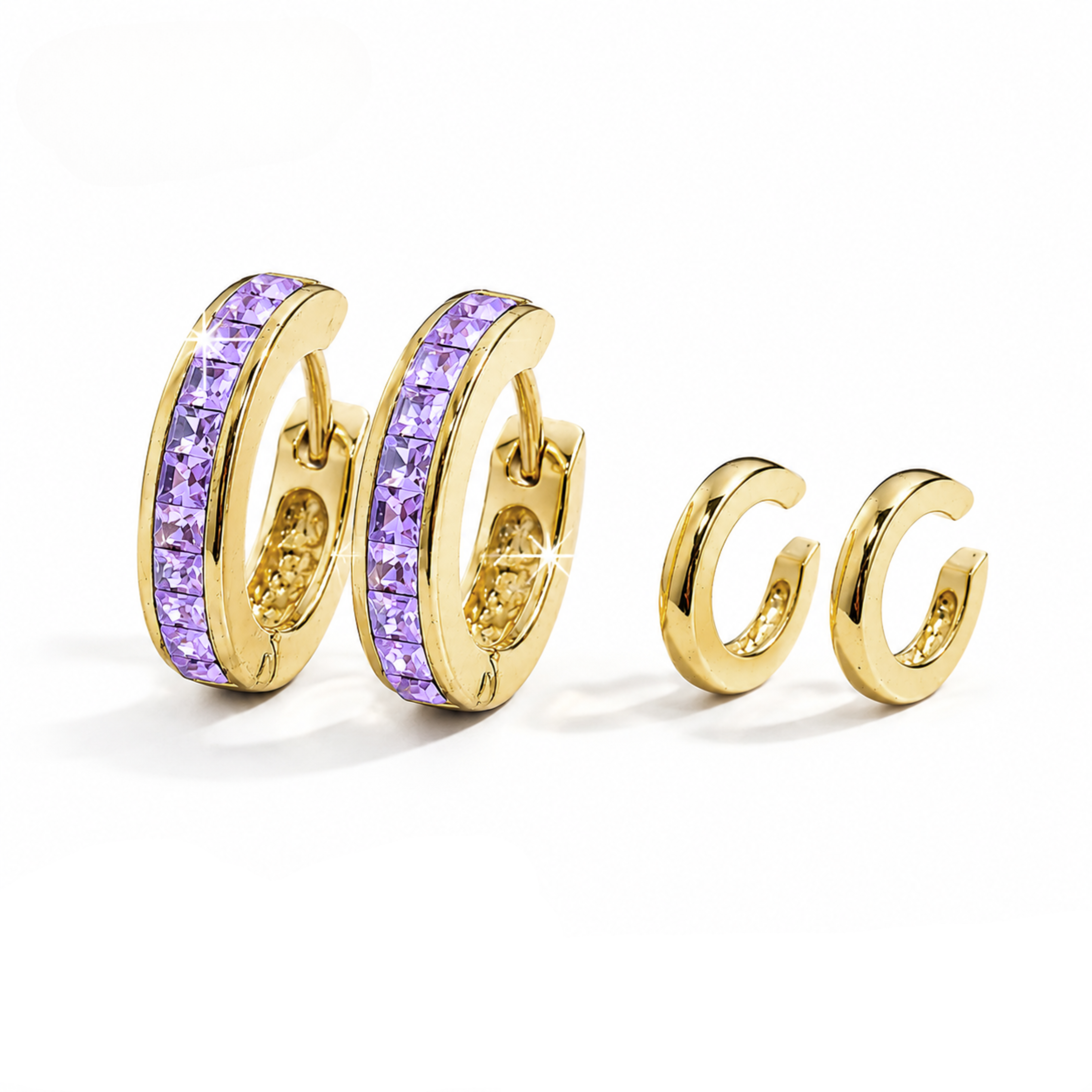 Luna Halo Convertible Earrings with Crystals from Europe