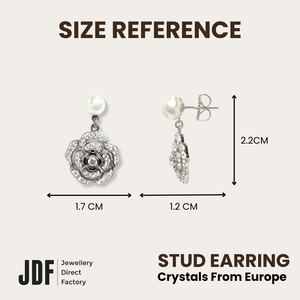 Camelia Dangling Earring with Pearl