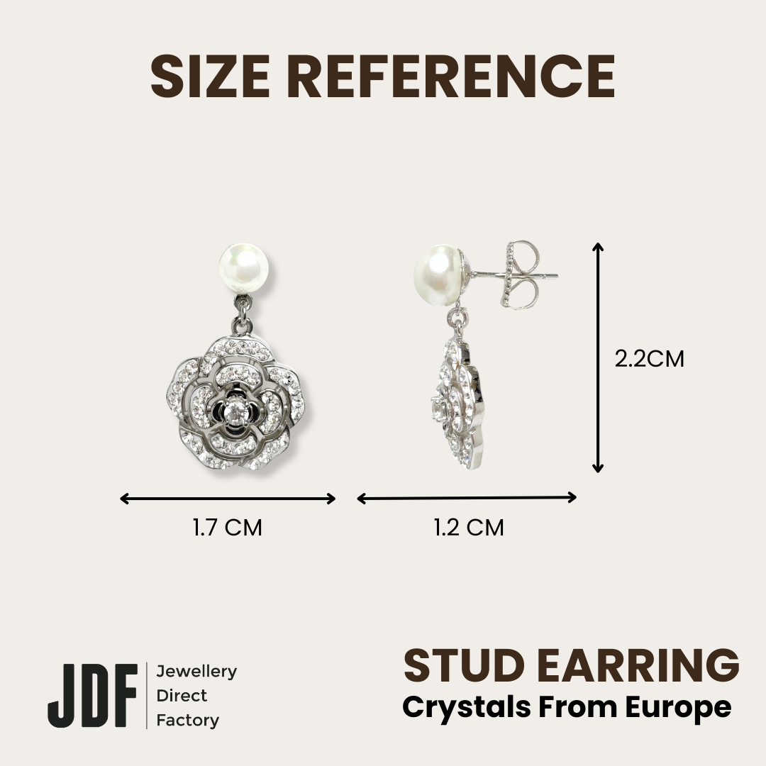 Camelia Dangling Earring with Pearl