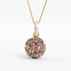 Elegant Dome Pendant with Crystals from Europe